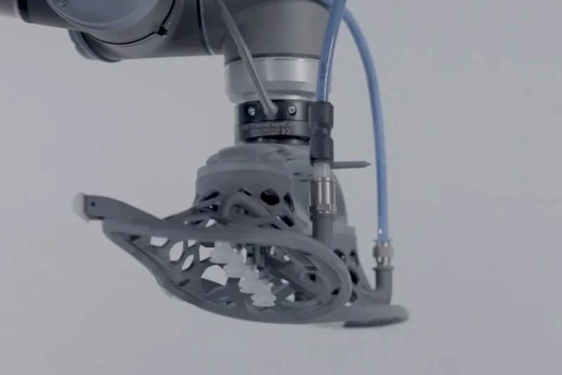 Close up 3D geprinte robot gripper - Landré